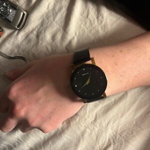 Black and Gold Quartz Watch